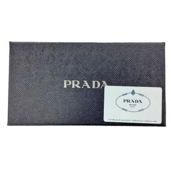 K PRADA Long Wallet Leather Black Card x - Picture 8 of 8